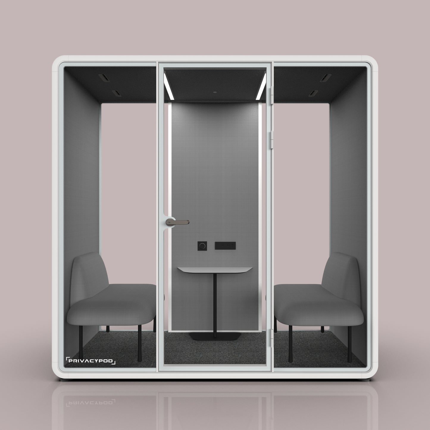 Partial Fabric Back Wall