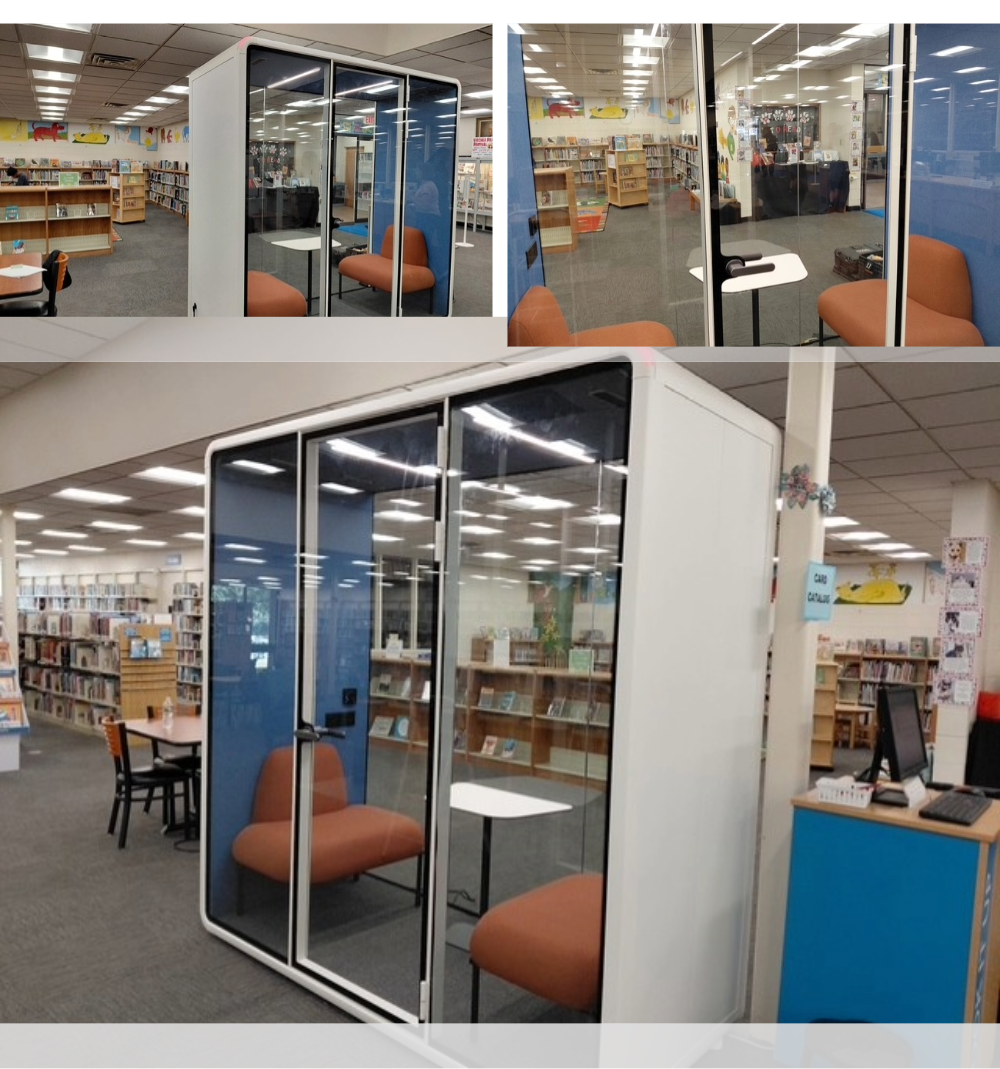 Sp Library Pod Richardson Memorial Library’s New PrivacyPod SL...
