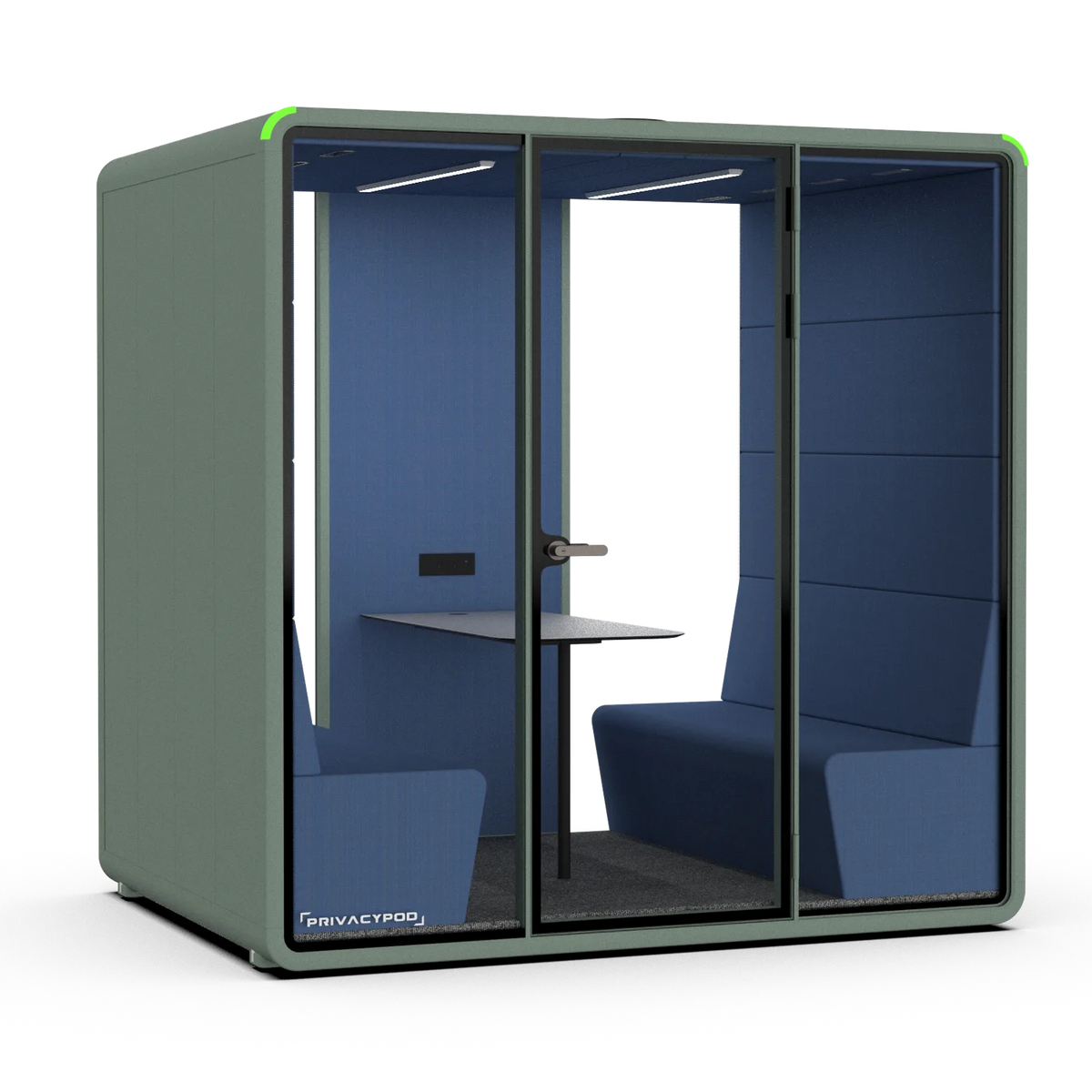 L Pod Plus, Green exterior with Cobalt interior