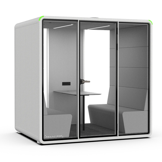 L Pod Plus, White exterior with Ash interior