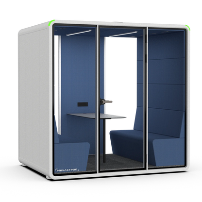 L Pod Plus, White exterior with Cobalt interior