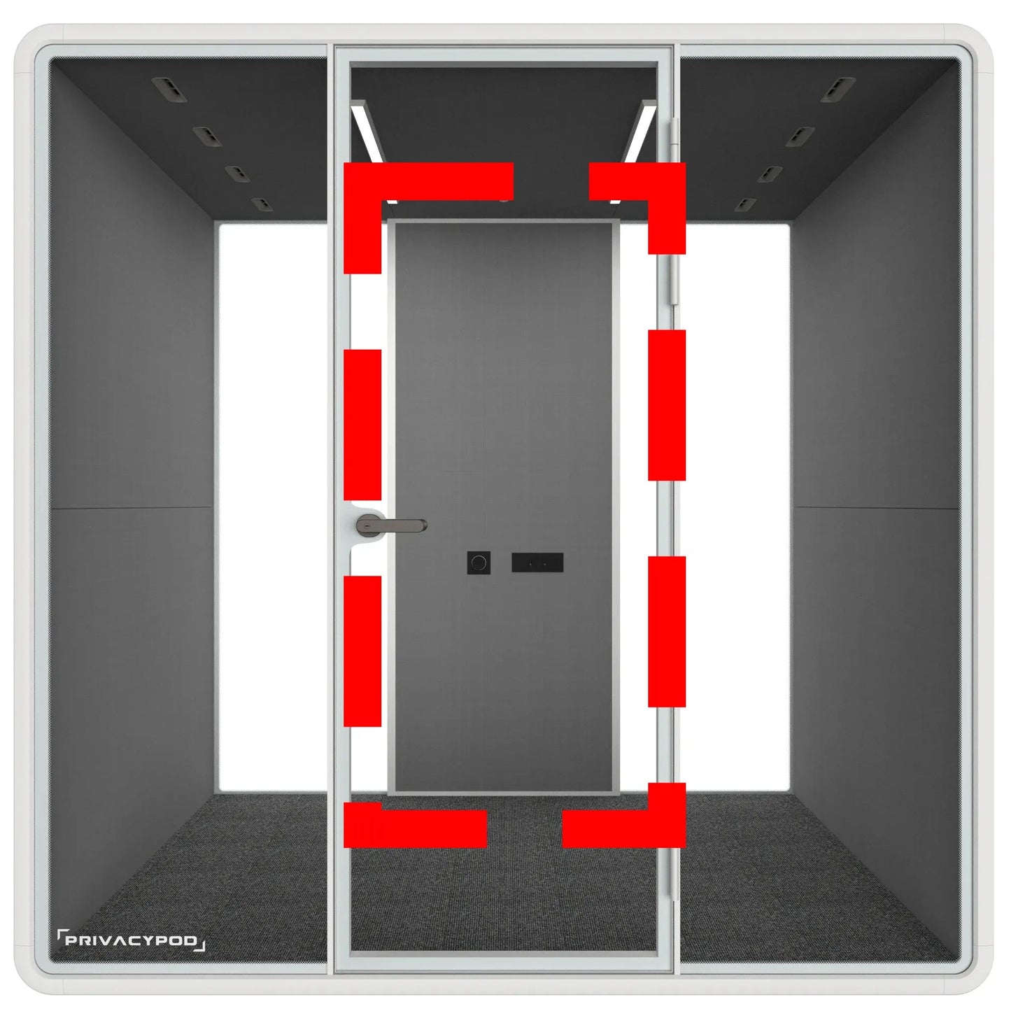 Partial Fabric Back Wall