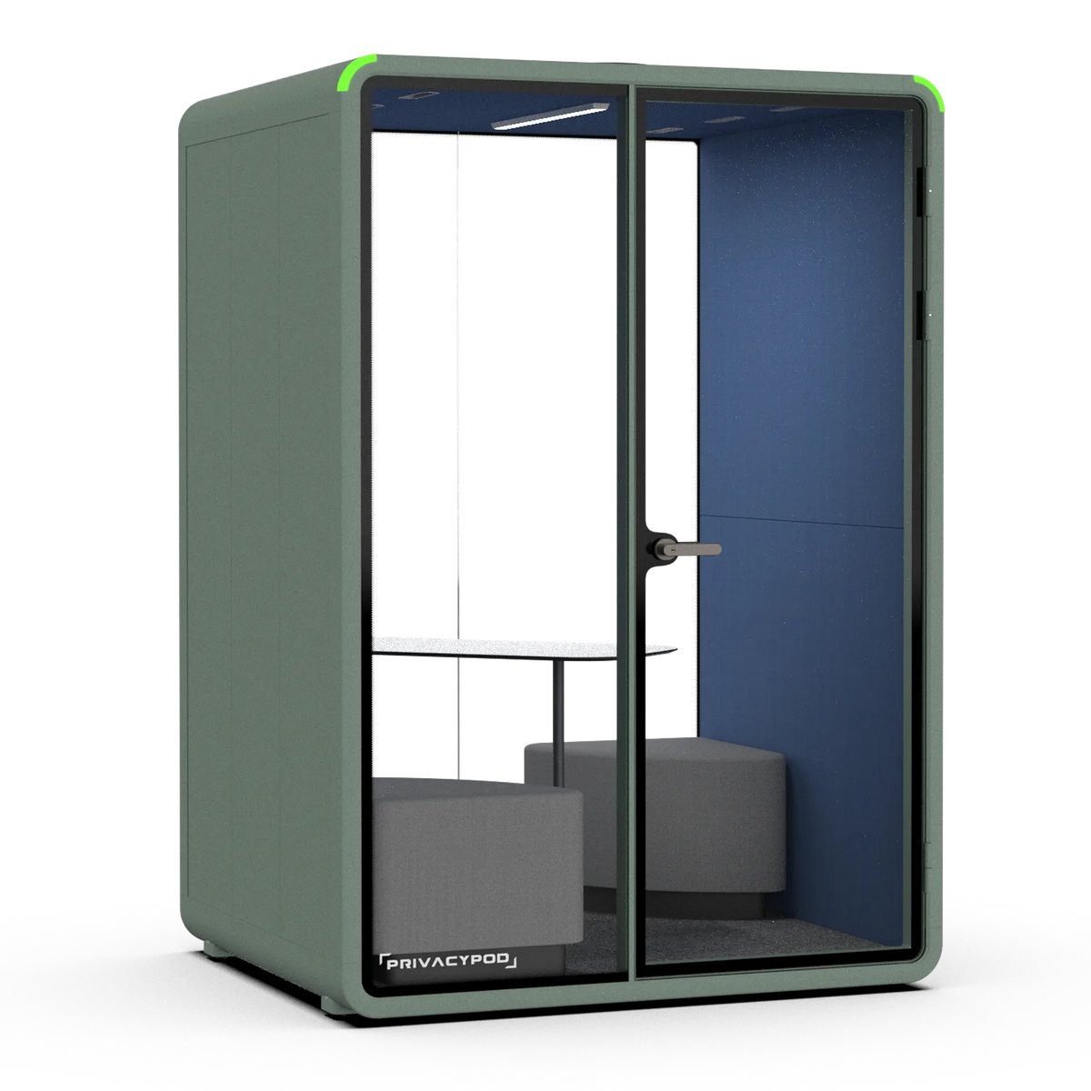 M Pod, Green exterior with Cobalt interior