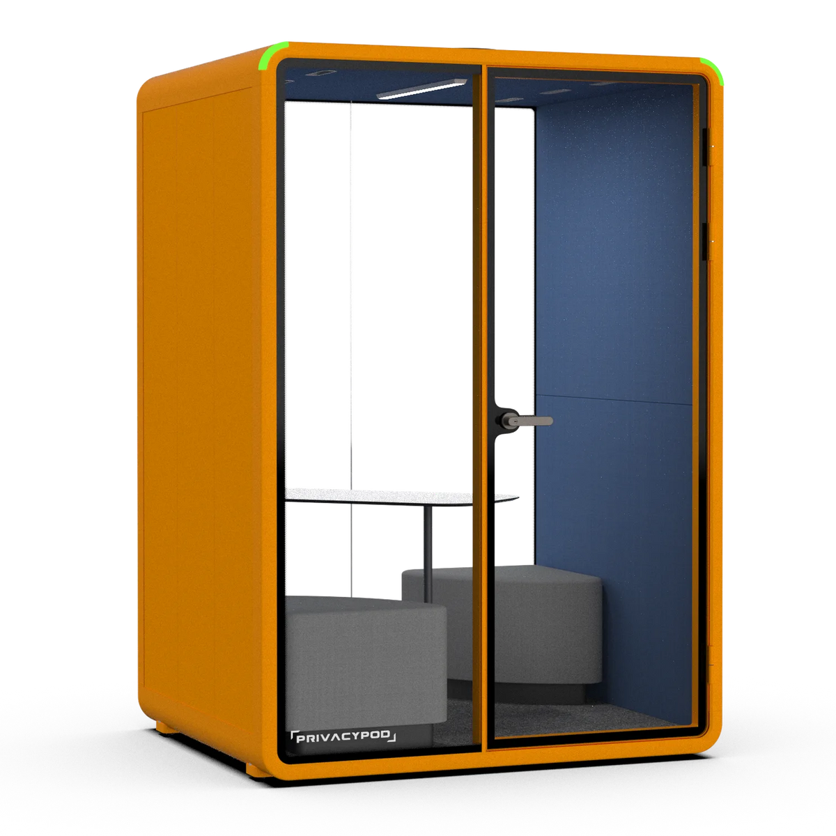 M Pod, Orange exterior with Cobalt interior