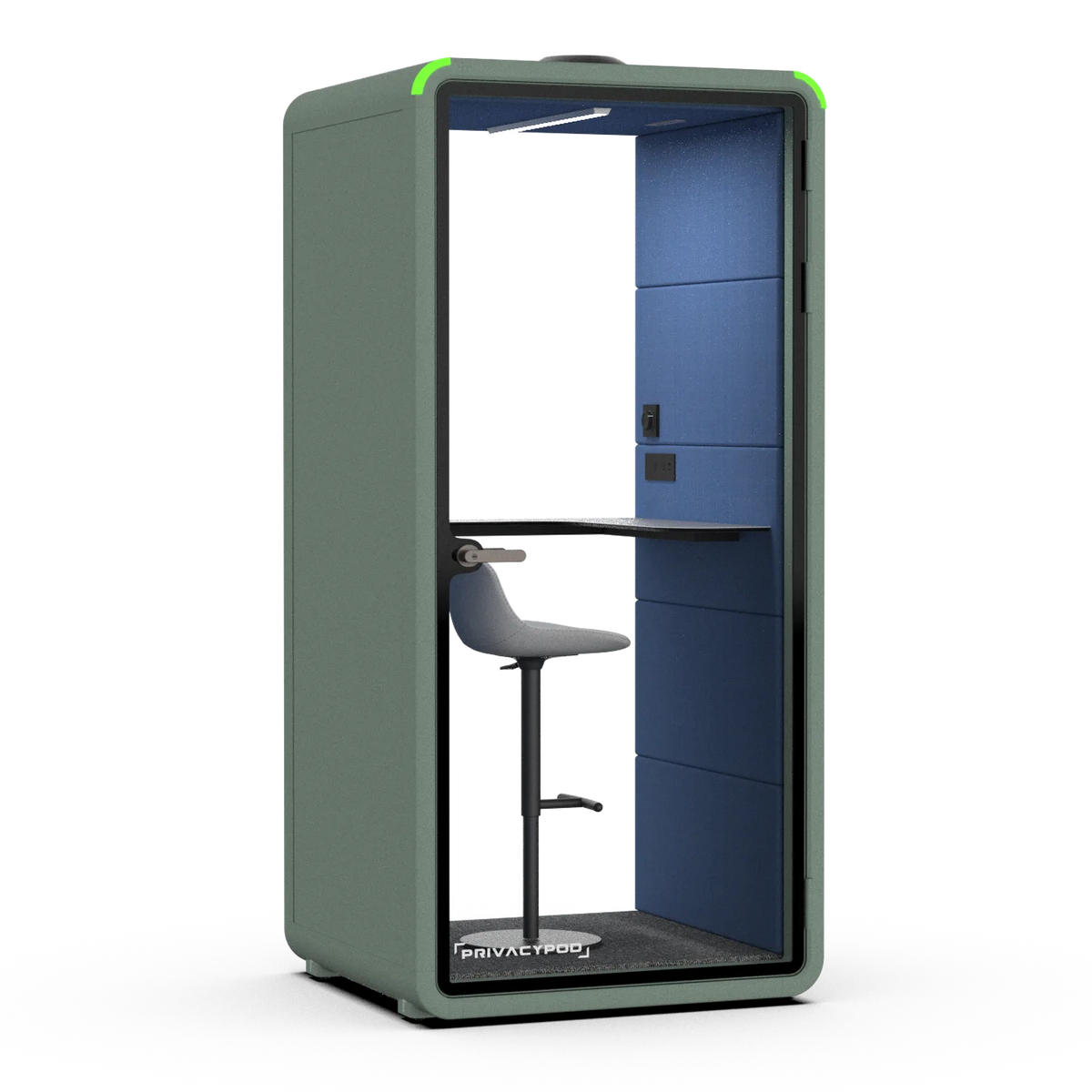 S Pod Plus, Green exterior with Cobalt interior