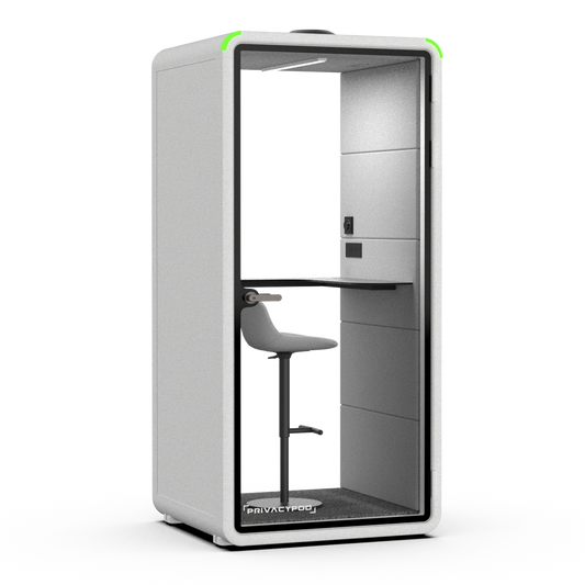 S Pod Plus, White exterior with Ash interior