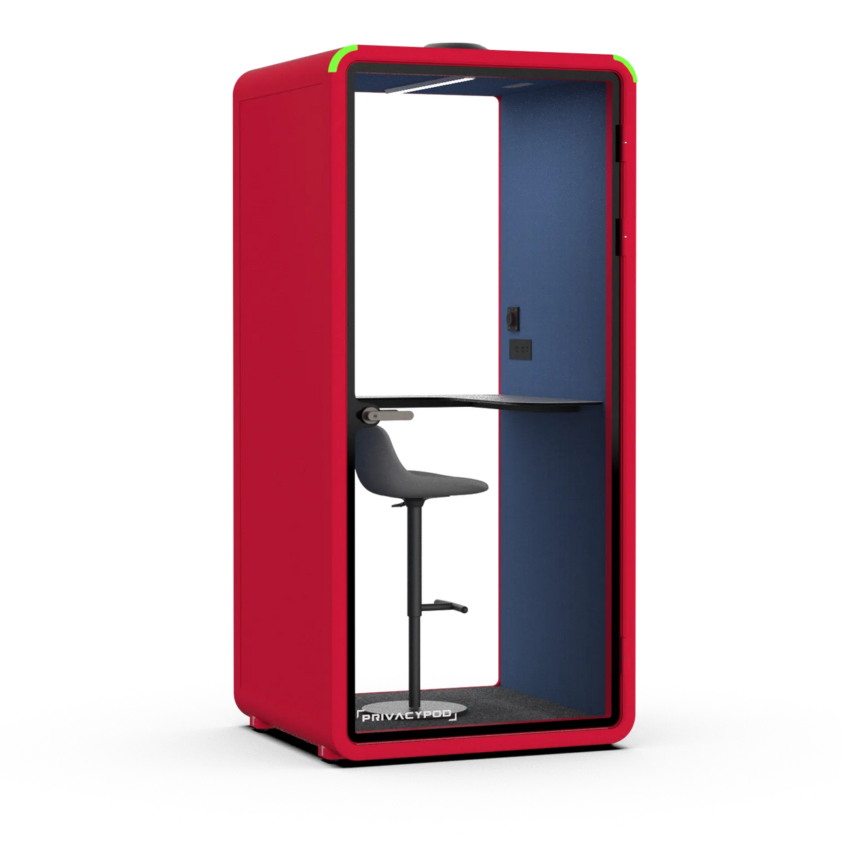 S Pod, Red exterior with Cobalt interior