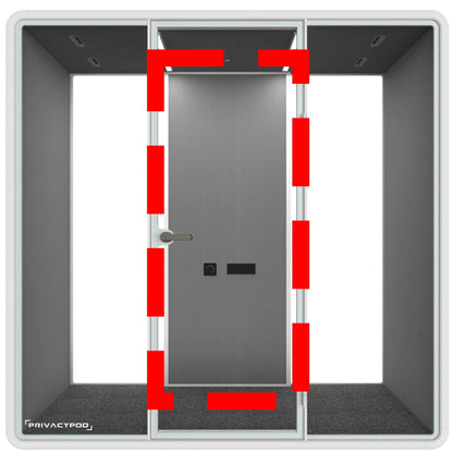 Partial Fabric Back Wall