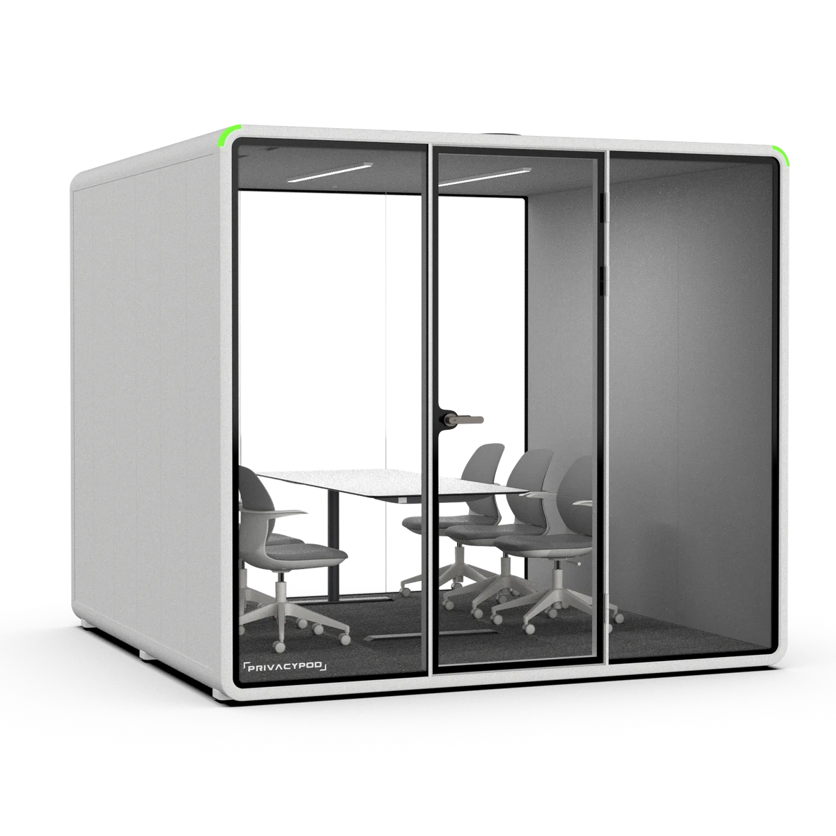 XL Pod, White exterior with Ash interior