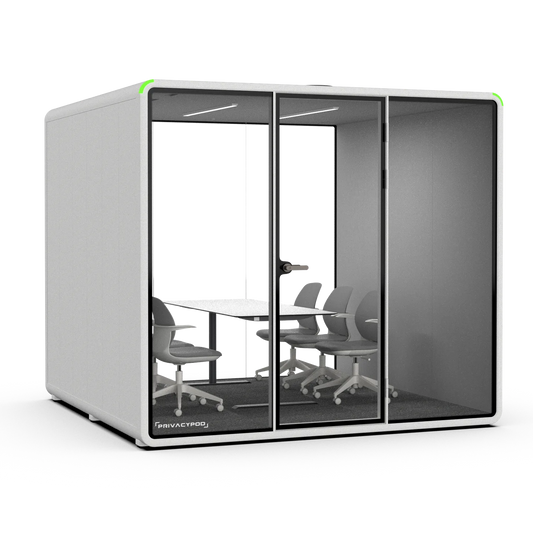 XL Pod, White exterior with Ash interior
