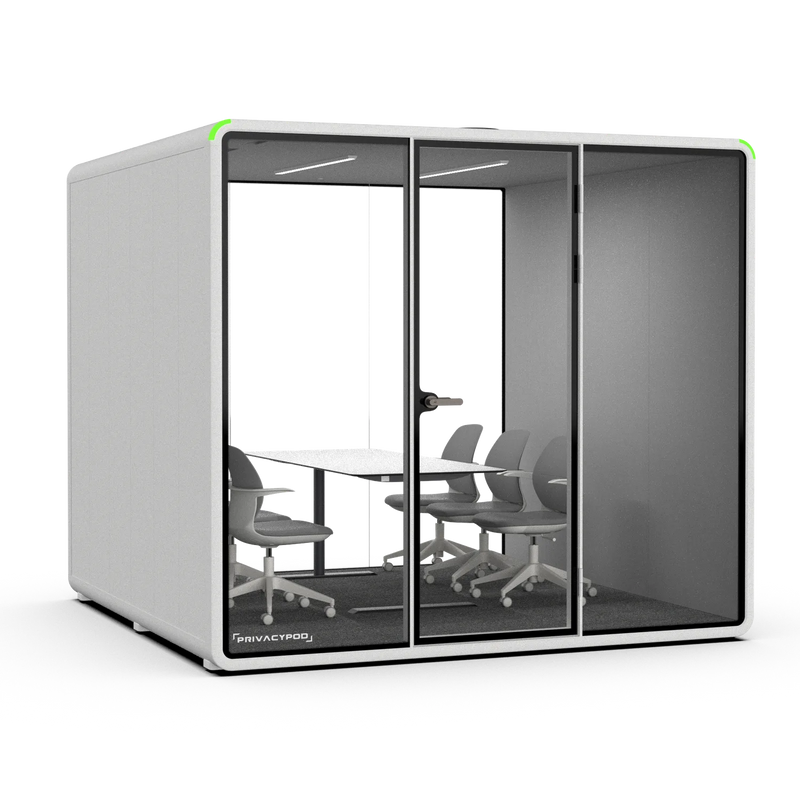 XL Pod, White exterior with Ash interior