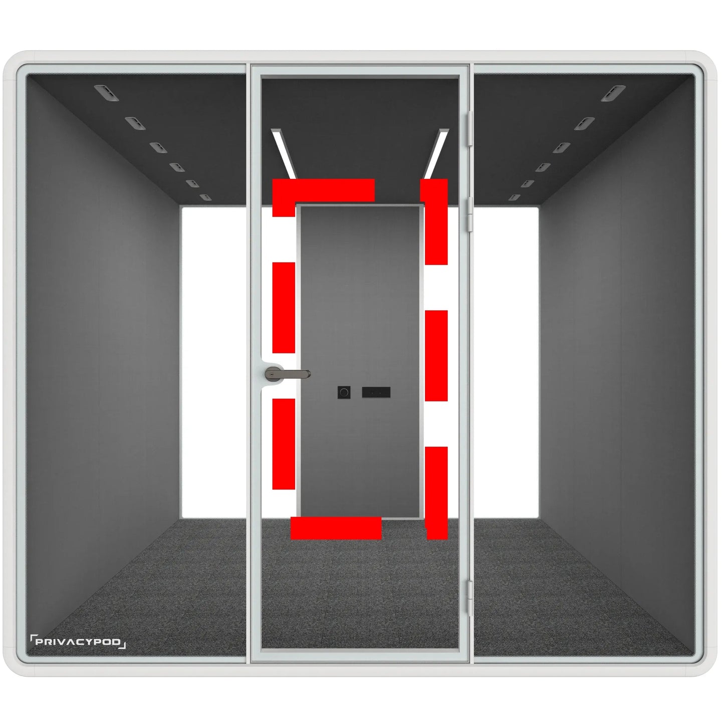 Partial Fabric Back Wall