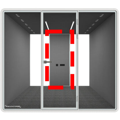 Partial Fabric Back Wall