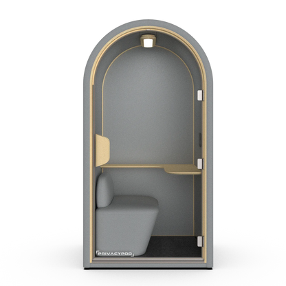 PrivacyPod Arc S Pod with full solid back wall