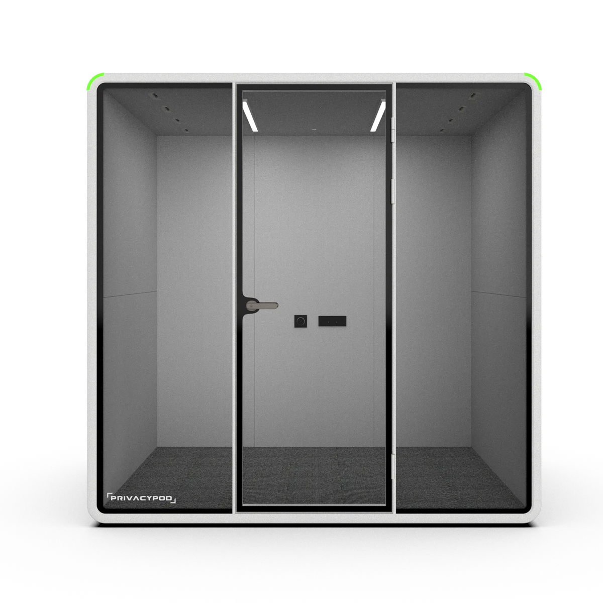 PrivacyPod L Pod with full solid back wall