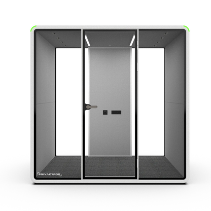 PrivacyPod L Pod with partial solid back wall