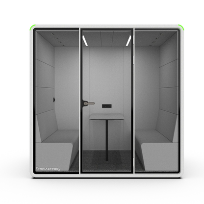 PrivacyPod L Pod Plus with full solid back wall
