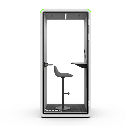 PrivacyPod S Pod with integrated height-adjustable table
