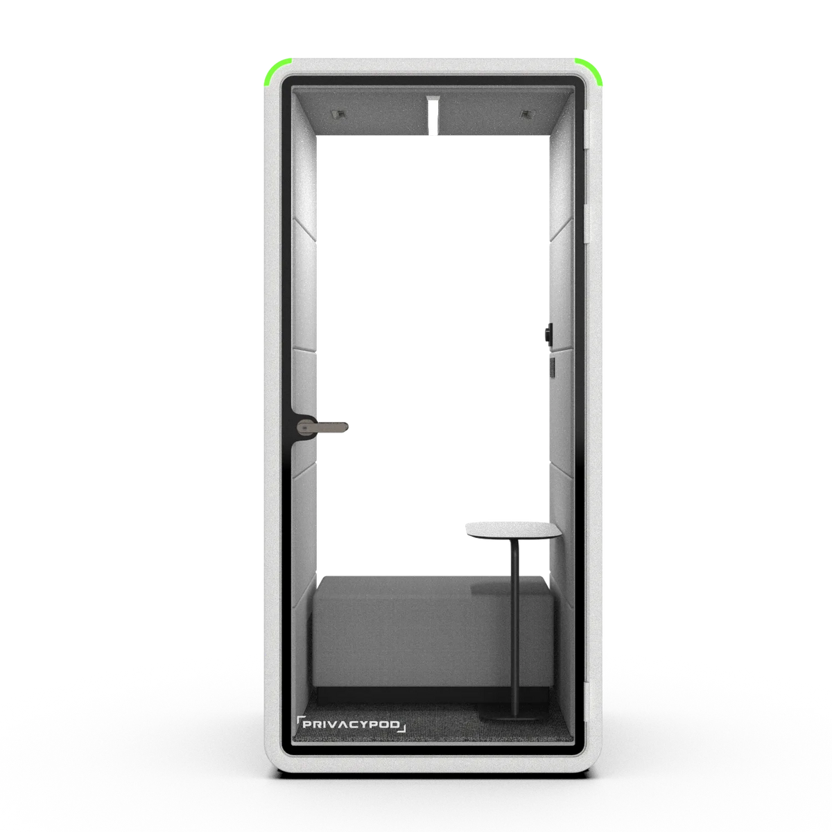 PrivacyPod S Pod Plus with square bench and side table