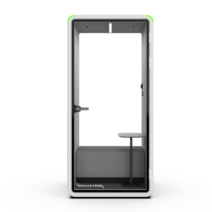 PrivacyPod S Pod with square bench and side table